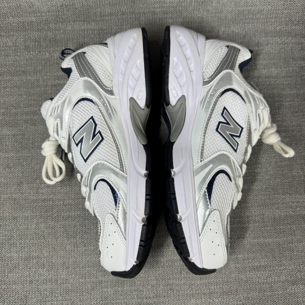 New Balance 530 White Silver Navy Running Sneakers Womens 8 - Picture 7 of 12